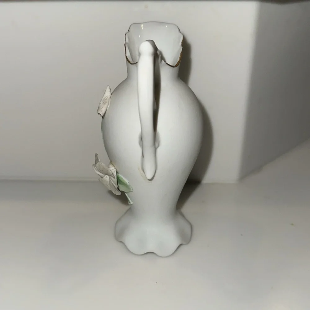 NORCREST Japan VINTAGE Ceramic “Spring Pansy” 4” Gold Trim Bud Vase